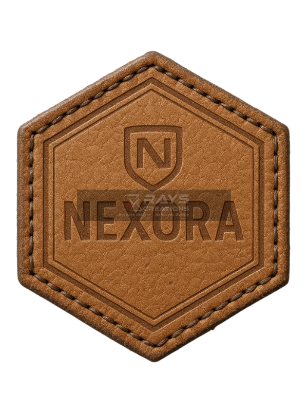Custom Leather Patch Nexora Embossed Design