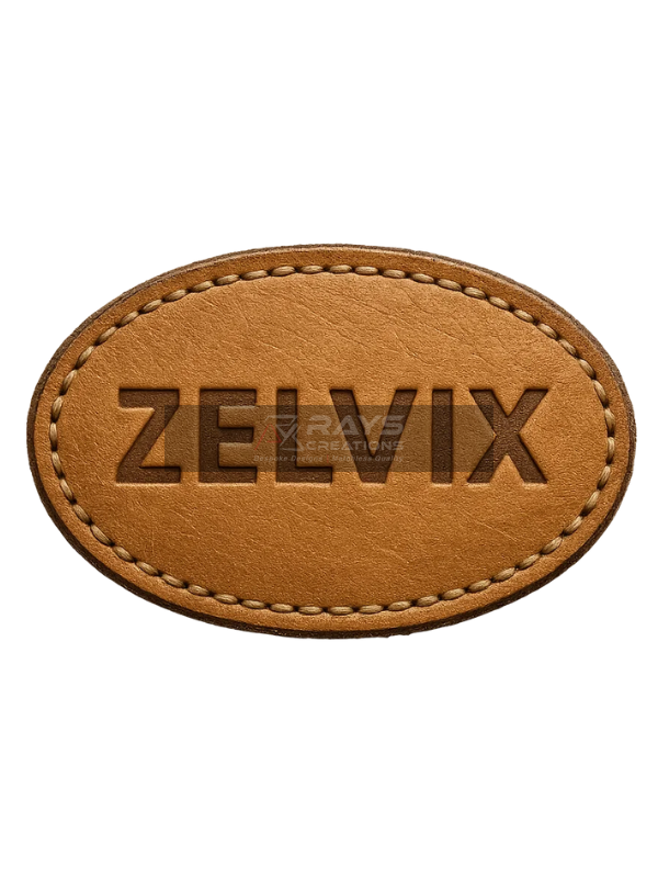 Custom Leather Patch Zelvix Embossed Design