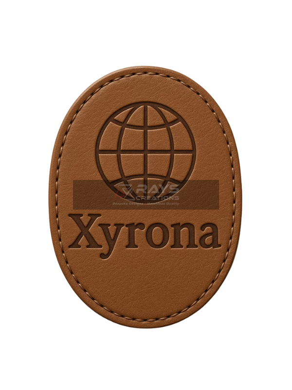 Custom Leather Patch with Globe Design