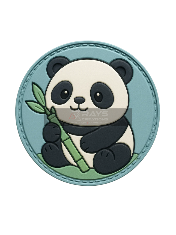 Custom PVC Panda with Bamboo Patch
