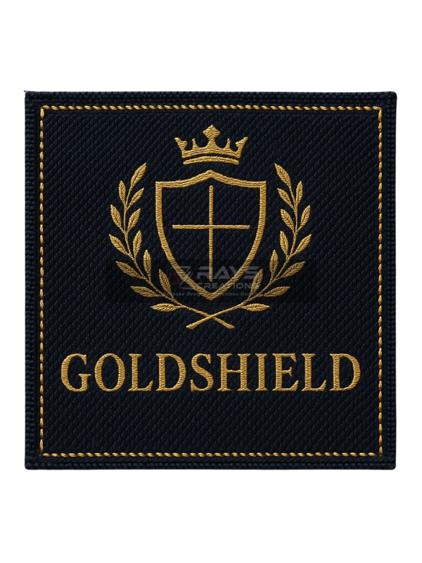 Goldshield Custom Woven Patch Premium Shield
