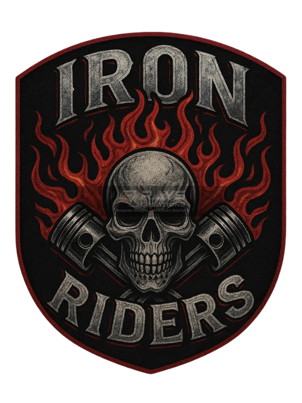 Iron Riders Custom Patch Motorcycle & Skull Design