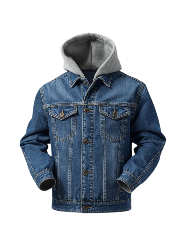 Blue Hooded Denim Jacket manufacturer