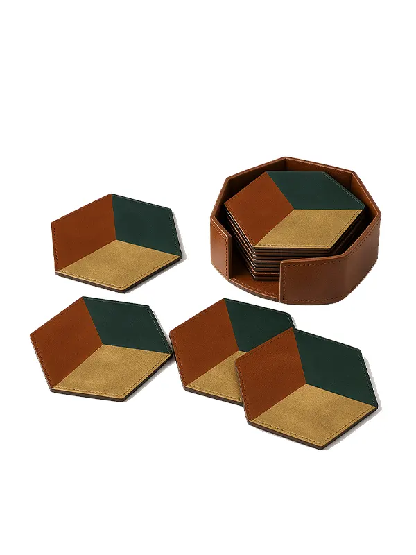 Bulk Leather Tea Coaster