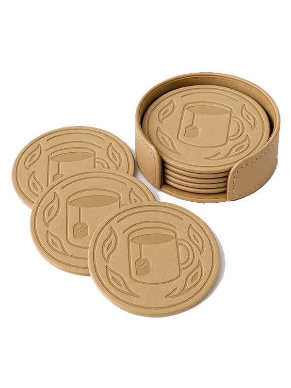 Bulk Leather Tea Coasters