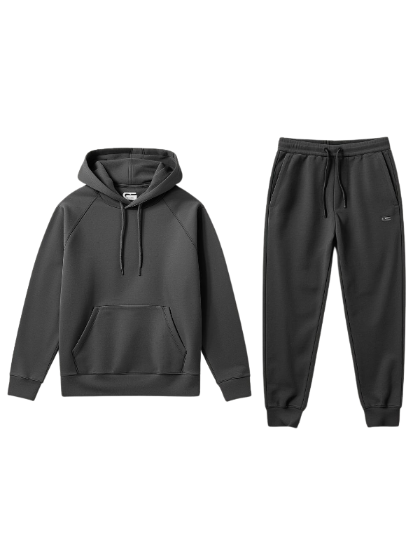 Dark Grey Pullover Hoodie Tracksuit manufacturer