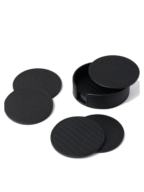 Leather Tea coasters wholesale