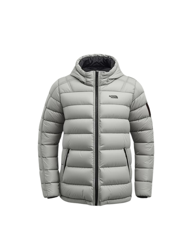 Light Grey Hooded Puffer Jacket manufacturer