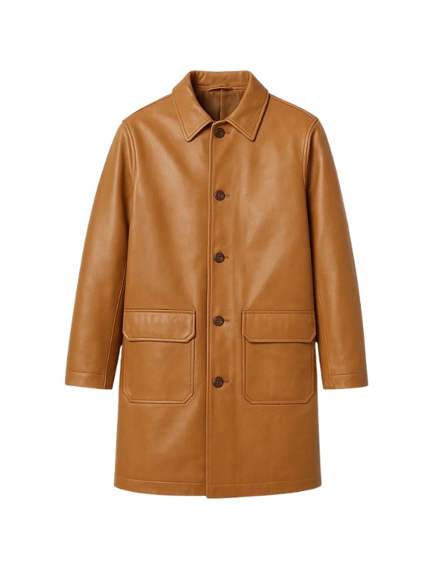 Tan Brown Leather Coat manufacturers