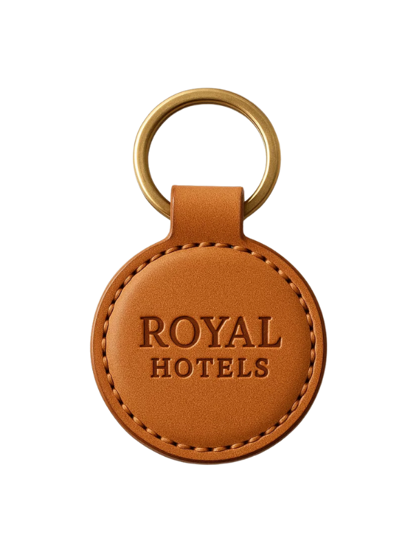 Tan Leather Keychain wholesale