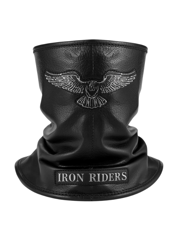 custom Black Leather Neck Gaiter