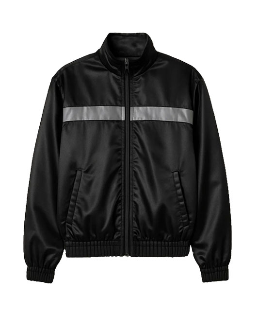 custom Black Satin Jacket