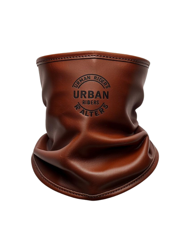 custom Brown Leather Neck Gaiter
