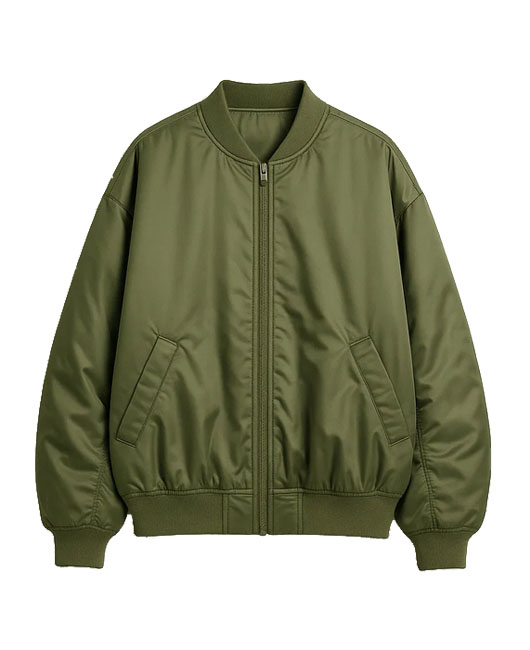 custom oversized Bomber Satin Jacket