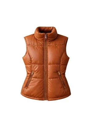 Brown Puffer Vest Wholesale
