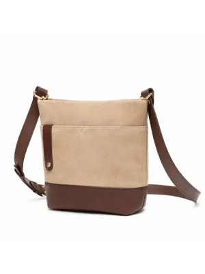 Wholesale Beige Suede Leather Bucket Bag
