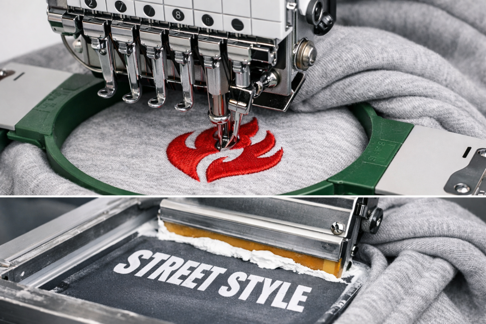 custom hoodie manufacturer printing embroidery quality details