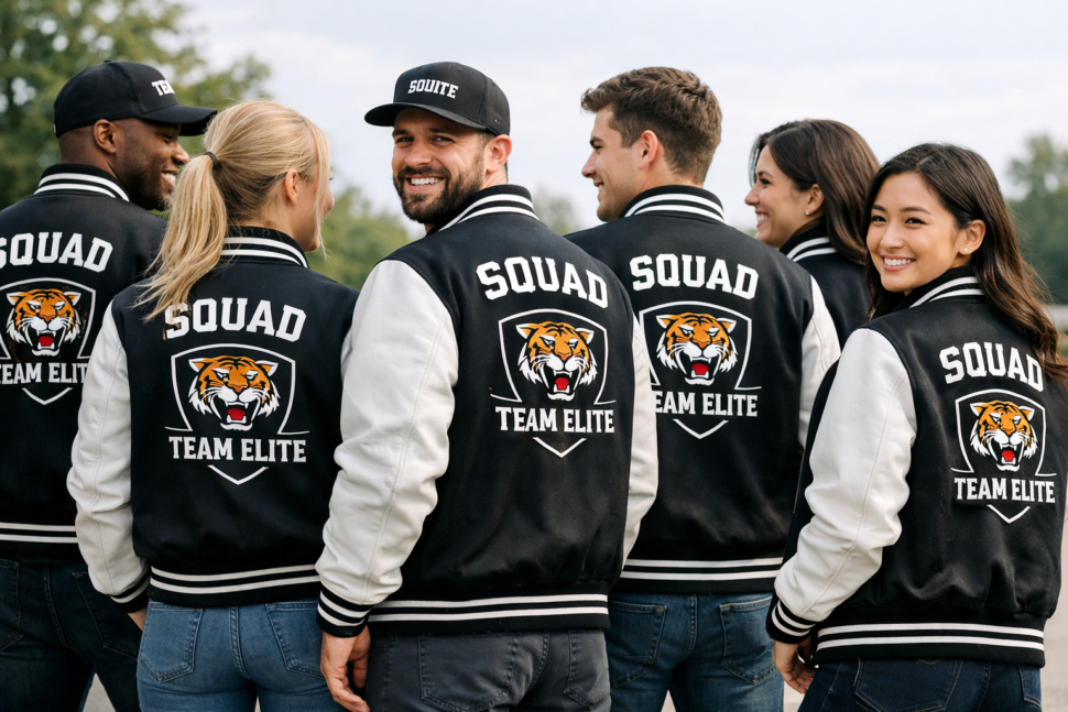 custom wholesale varsity jackets for teams and brand customization