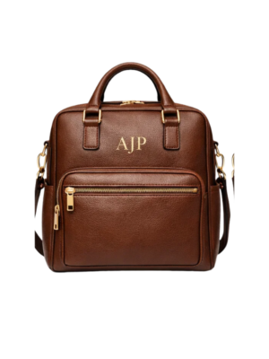 Custom Monogrammed Leather Diaper Bags Premium Luxury Style