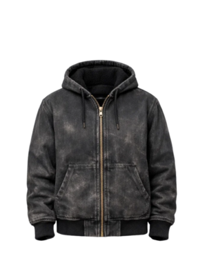 Wholesale Weathered Duck Canvas Sherpa-Lined Hooded Active Jacket