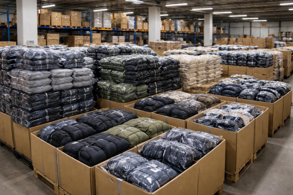 bulk wholesale clothing manufacturing and packaging process
