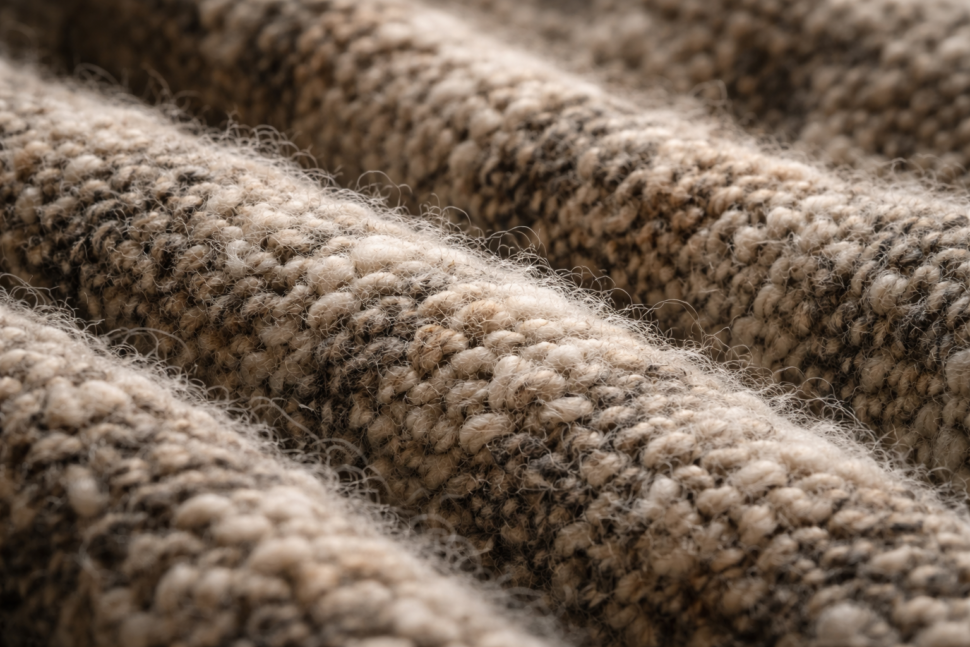 coarse wool fabric for jackets close up texture detail