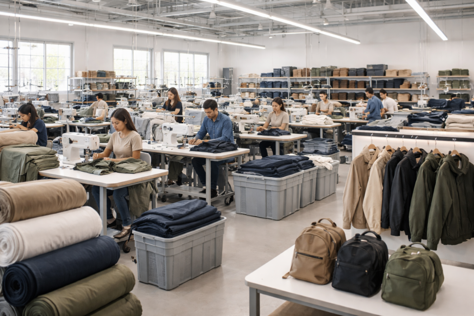 low cost clothing manufacturing process in apparel factory