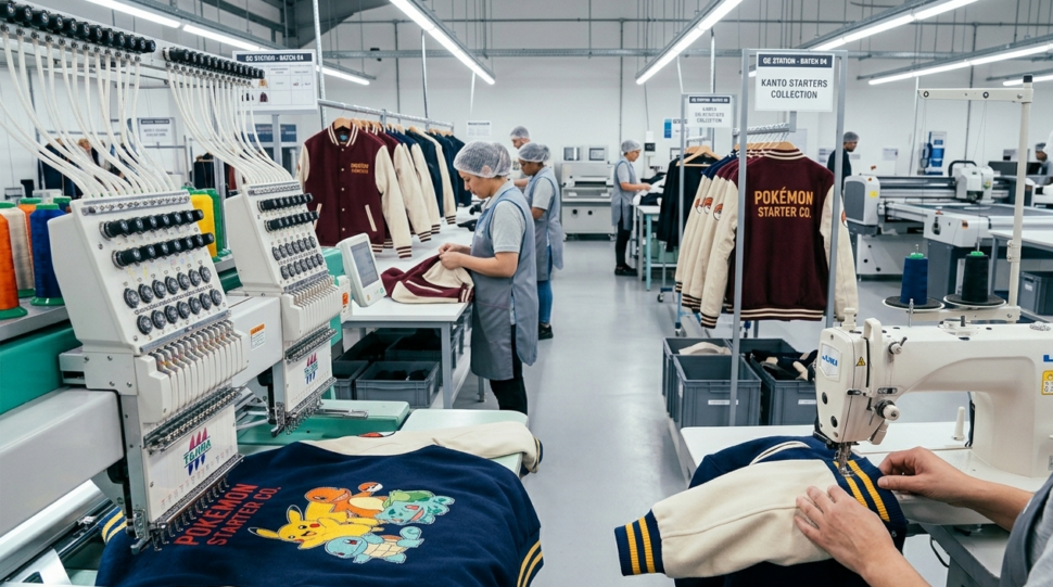 pokemon starter jacket OEM manufacturing process