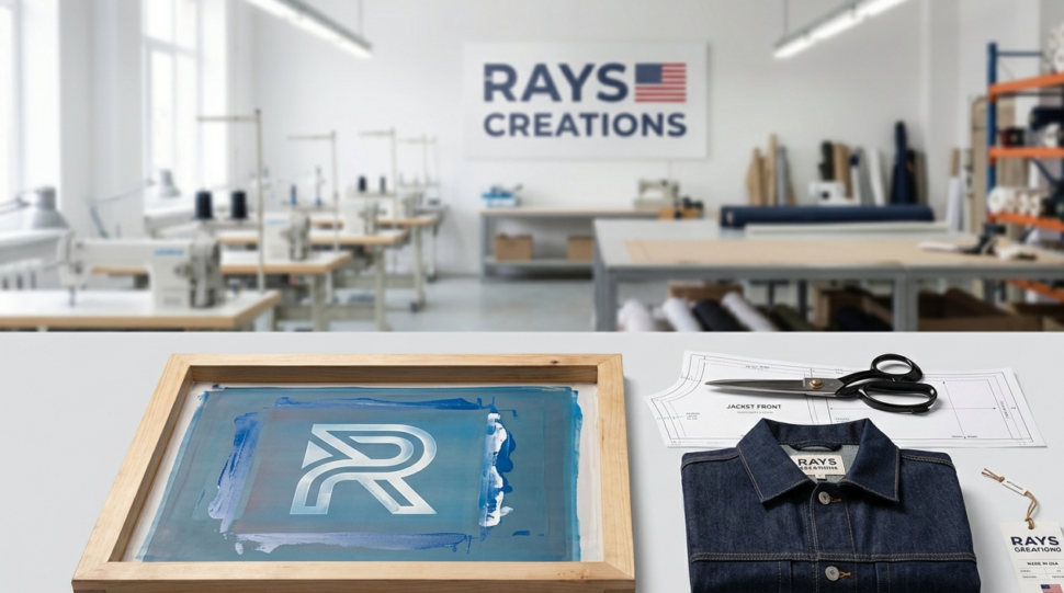 A view of a clean USA clothing manufacturing floor showcasing diverse production capabilities for low MOQ custom apparel.