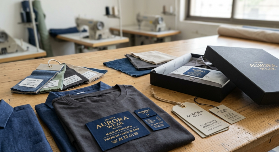 Custom labels and packaging for private label clothing manufacturing