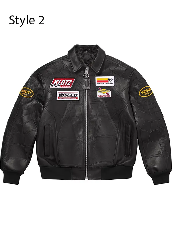 Wholesale Supreme Spider man Leather Jacket