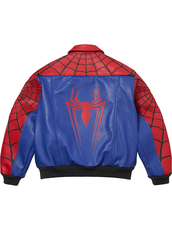 Wholesale Vanson Leather x Supreme Spider Man Bomber Leather Jacket