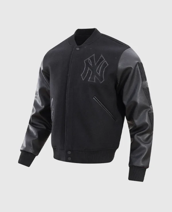 Wholesale New York Yankees Black Varsity Jacket wholesale manufacturer
