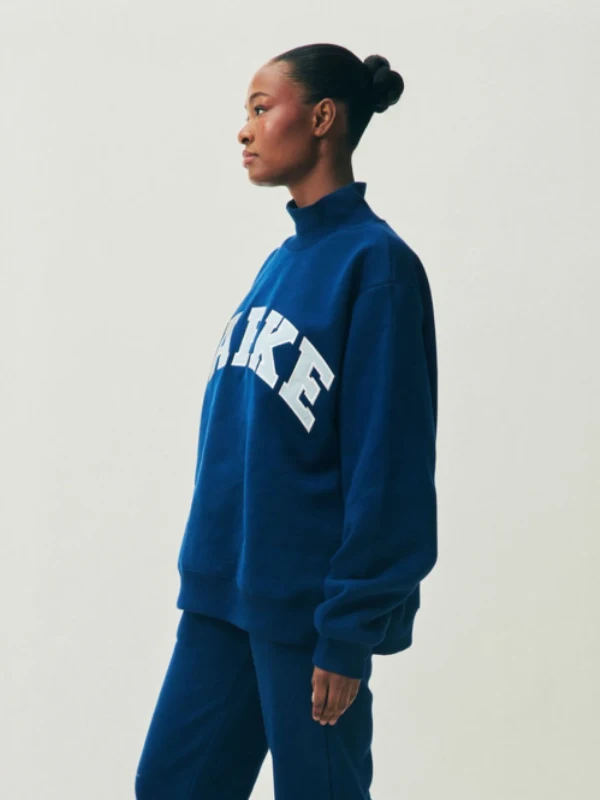 Wholesale Parke Holiday Varsity Blue Turtleneck Sweatshirt