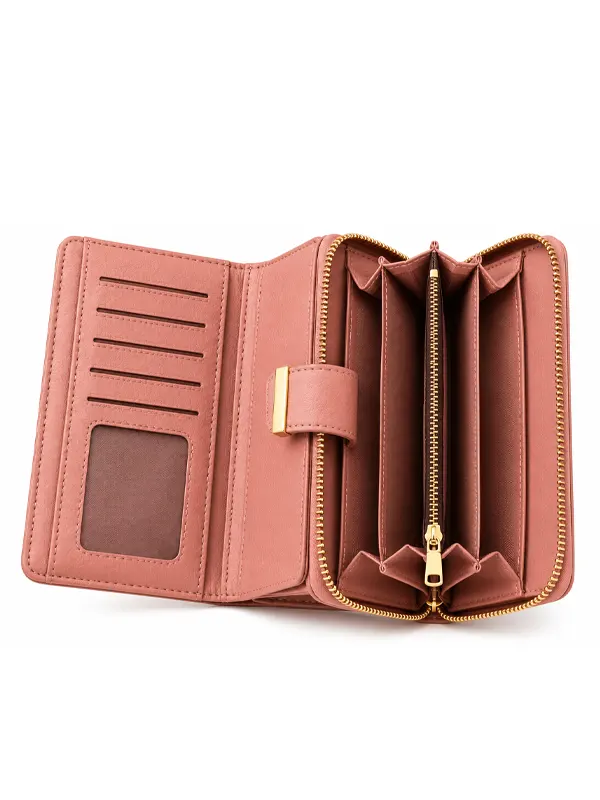 Wholesale Womenโs RFID Blocking Wallet With Zip-Around Wristlet - Image 2