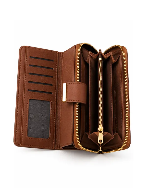 Wholesale Womenโs RFID Blocking Wallet With Zip-Around Wristlet - Image 11